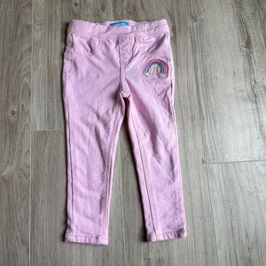 Lightning Bug Rainbow Jegging Pink Pants